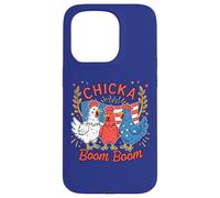 Chicka Boom Boom Divertido 4 de Julio Pollo Patriótico Carcasa para iPhone 15 Pro