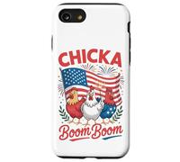 Chicka Boom Boom Divertido 4 de Julio Pollo Patriótico Carcasa para iPhone SE (2020) / 7 / 8