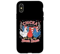 Chicka Boom Boom Divertido 4 de Julio Pollo Patriótico Carcasa para iPhone X/XS