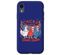 Chicka Boom Boom Divertido 4 de Julio Pollo Patriótico Carcasa para iPhone XR