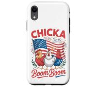Chicka Boom Boom Divertido 4 de Julio Pollo Patriótico Carcasa para iPhone XR