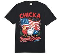 Chicka Boom Boom Divertido 4 de Julio Pollo Patriótico Comfort Colors Adult Heavyweight T-Shirt