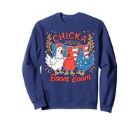 Chicka Boom Boom Divertido 4 de Julio Pollo Patriótico Sudadera