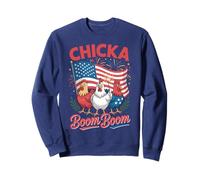 Chicka Boom Boom Divertido 4 de Julio Pollo Patriótico Sudadera