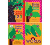 Chicka Chicka Series 4-Book Collection Set - Chicka Chicka 1, 2, 3; Chicka Chicka Boom Boom; Chicka Chicka ABC; Chicka Chicka Words