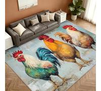 Chicken Alfombra 240x300cm, Rooster Alfombras for Living Room