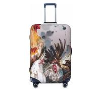Chicken and in The Grass Funda protectora de equipaje de viaje, lavable, con ruedas, para equipaje, con cremallera y hebilla, 28 pulgadas, gallina, M(22-24in)