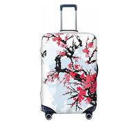 Chicken and in The Grass Funda protectora de equipaje de viaje, lavable, con ruedas, para equipaje, con cremallera y hebilla, 28 pulgadas, Rama de cerezo, S(18-21in)