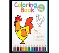 Chicken and Rooster: coloring book for kids