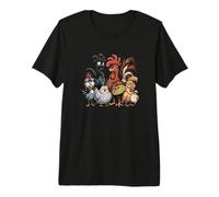 Chicken Art Crazy Chicken Family Lindos Regalos para niños, Hombres y niños Camiseta Premium
