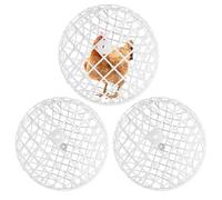 Chicken Balls Cage, 3-Piece Movable Poultry Habitat Set, Durable Protective Housing on Vegetable Gardens and Free Range Grazing, Ideal for Yard Pasture Roaming Farm Use