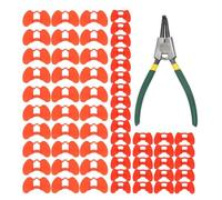 Chicken Blinders, Poultry Anti Pecking Glasses, Rooster Pheasant Goggles, Large About 6,3 x 3,7 x 2 cm Humane Peck Prevention, Ideal para Farms and Coops Material Pp