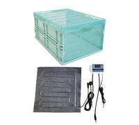 Chicken Brooder Heater - Adjustable Temp Container | Foldable Poultry Brooder Box with Cushion, Warm Pet Supplies For Chick, Duck and Guinea Fowl Growth, Recovery, Breeding, Home Backyard Farm Use