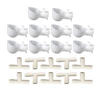 Chicken Cage Water Cups, 9cm, 10-Pack Heavy Duty PP Feeding Bowls, Screw On Thirst Quencher System, Hardware for Poultry, Ducks, Roosters, Backyard Birds