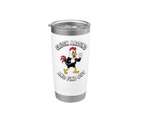 Chicken Cluck Around And Find Out Funny Rooster Vaso térmico de acero inoxidable de doble pared