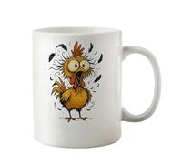 Chicken Coffee Cup 350ML 9.5×8cm, Ceramic Latte Mug with Handle, Cute Animal Beverage Drinkware for Women, Coffee, Tea, Milk, Water, Home Use
