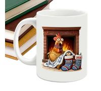 Chicken Coffee Mug - Cartoon Animal Wine Milk Cup, Fun Ceramic Christmas Mug, Easy to Use Drinkware Tool, Perfect Accessory for Women, Men, Youth, Children, Friends, Mom, Lady, Kitchen