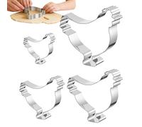 Chicken Cookie Cutter - Stainless Steel Chick Stamp Mold | Chick Baking Cutter Molds for Cutting Pastry Fondant Cake Christmas Birthdays Party Celebration Kitchen with Edge Durable Construction