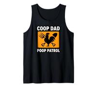 Chicken Coop Dad Poop Patrol Funny Poultry Farmer Camiseta sin Mangas