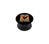Chicken Coop Dad Poop Patrol Funny Poultry Farmer PopSockets PopGrip Adhesivo