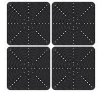 Chicken Coop Nesting Pads, Silicone Hen Mat Bedding, 12.01x12.01 Inches, Soft Elastic, Feather Friendly Material for Brooder, Laying, Roosting Hens, Chicks, Black and Gray