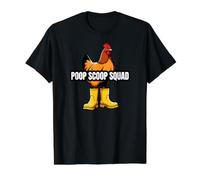 Chicken Coop Poop Scoop Squad Funny Poultry Farmer Camiseta gráfica económica, Hombre, Negro, S