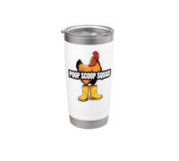 Chicken Coop Poop Scoop Squad Funny Poultry Farmer Vaso térmico de acero inoxidable de doble pared