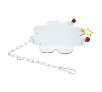 Chicken Coop Toys, Flower-Shaped Interactive Parrot Enrichment, Acrylic Hanging Pecking Toy for Small Cockatoos and Birds, Dangling Entertaining Accessories, 6.3x6.3x0.55 Inches