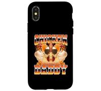 Chicken Daddy Chicken Dad Chicken Farmer Farming 90's Bootleg Carcasa para iPhone X/XS