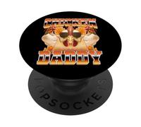 Chicken Daddy Chicken Dad Chicken Farmer Farming 90's Bootleg PopSockets PopGrip Adhesivo