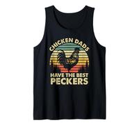 Chicken Dads Have The Best Peckers Funny Vintage Farmer Camiseta sin Mangas