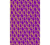 Chicken Doodle Pop Art Notebook: Dark Magenta & Yellow | 120 Pages Lined | 6"x9" | Unique Stationery by Pular Studio Bangkok