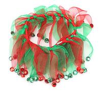 Chicken Dress with Colorful Collar | Adjustable Elastic Band for Hens/Roosters/Ducks | Festive Costume for Seasonal Celebrations/Christmas/Spring Celebrations | Red and (One Size)