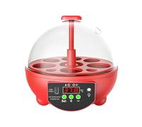 Chicken Egg Incubator - 6-Slot Small Candler For Eggs | ABS Material With Clear Window, Automatic Temperature And Humidity Control For Chicken Duck Quail Poultry Bird Hatching Use