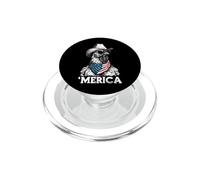Chicken Farm Free Range - Sombrero de Vaquero con Bandera Estadounidense PopSockets PopGrip para MagSafe