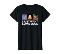 Chicken Farmer I Just Want Some Eggs Camiseta gráfica económica, Mujer, Negro, L