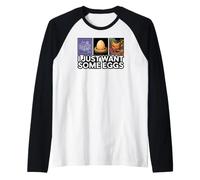 Chicken Farmer I Just Want Some Eggs Camiseta Manga Raglan