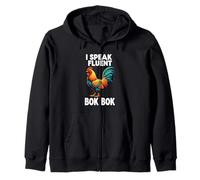 Chicken Farmer I Speak Fluent Bok Bok Rooster Sudadera con Capucha