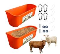 Chicken Feed Trough - Alimentador de alimentos Livestock con clips | Outdoor Livestock Feeding Trough, Livestocks Feeder Container with Clips, Livestocks Feeding Troughs for Dogs, Piglets Ideal para
