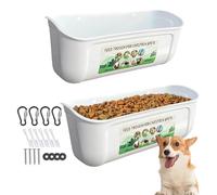 Chicken Feeders - No-Waste -Fed Poultry Feeding Container, Features Deep Rain-Hooded Ports with Anti-Scratch Lips To Prevent Feed Waste, Built with Secure Heavy-Duty Fence-Lock Brackets | For C