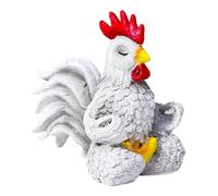 Chicken Figurine - Rooster Figurine | Resin Sculpture Funny Desk Decor | Home Decorations For Women Men | Meditation Chicken Decorations Animal Figurines | Bedroom Living Room Kitchen Farmhouse