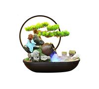 CHICKEN Fuente De Cascada Interior Fuente de Escritorio y cascadas Resina con luz Cascada Decoración Interiores Característica Agua Agua Mesa