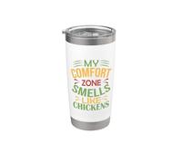 Chicken Funny My Comfort Zone Huele a Pollos Vaso térmico de acero inoxidable de doble pared
