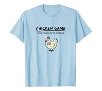 Chicken Game Don't at The Chicken Divertida Camiseta de Pollo, azul claro, S