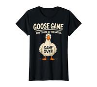 Chicken Game Don't Look at The Chicken Funny Chicken Camiseta gráfica económica, Mujer, Negro, XL