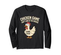 Chicken Game Don't-Look At The Chicken Funny Chicken Humor Manga Larga