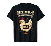 Chicken Game Don't Look At The Chicken Funny Gamer Pixel Art Camiseta