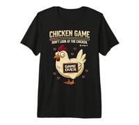 Chicken Game Don't Look At The Chicken Funny Gamer Pixel Art Camiseta Premium