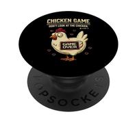 Chicken Game Don't Look At The Chicken Funny Gamer Pixel Art PopSockets PopGrip Adhesivo