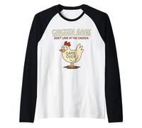 Chicken Game Don't Look At The Chicken Meme Kids Christmas Camiseta Manga Raglan
